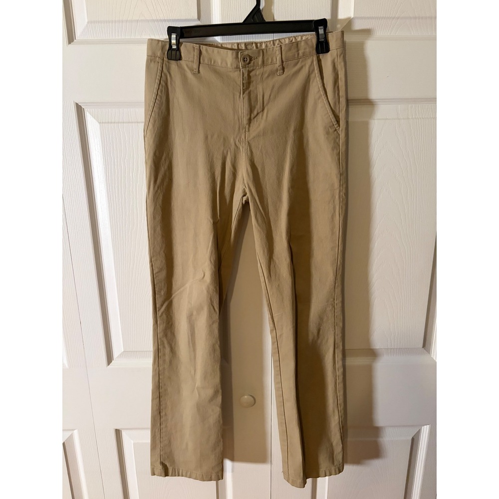 Old Navy Boy Khaki Chino Straight Built-In Flex Tan Pants Size 16 School Uniform